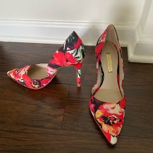 Louise et Cie Red Printed Heels